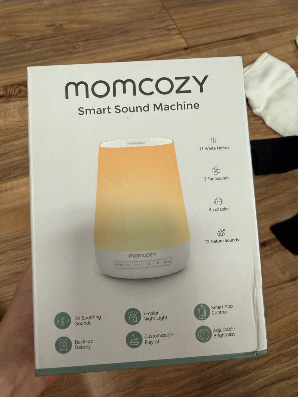 momcozy Smart Sound Machine Night Light - Yellow